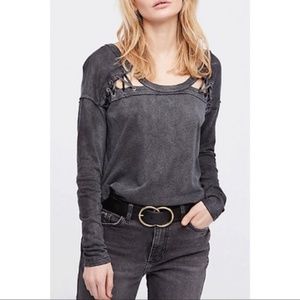 Free People - First love lace up top